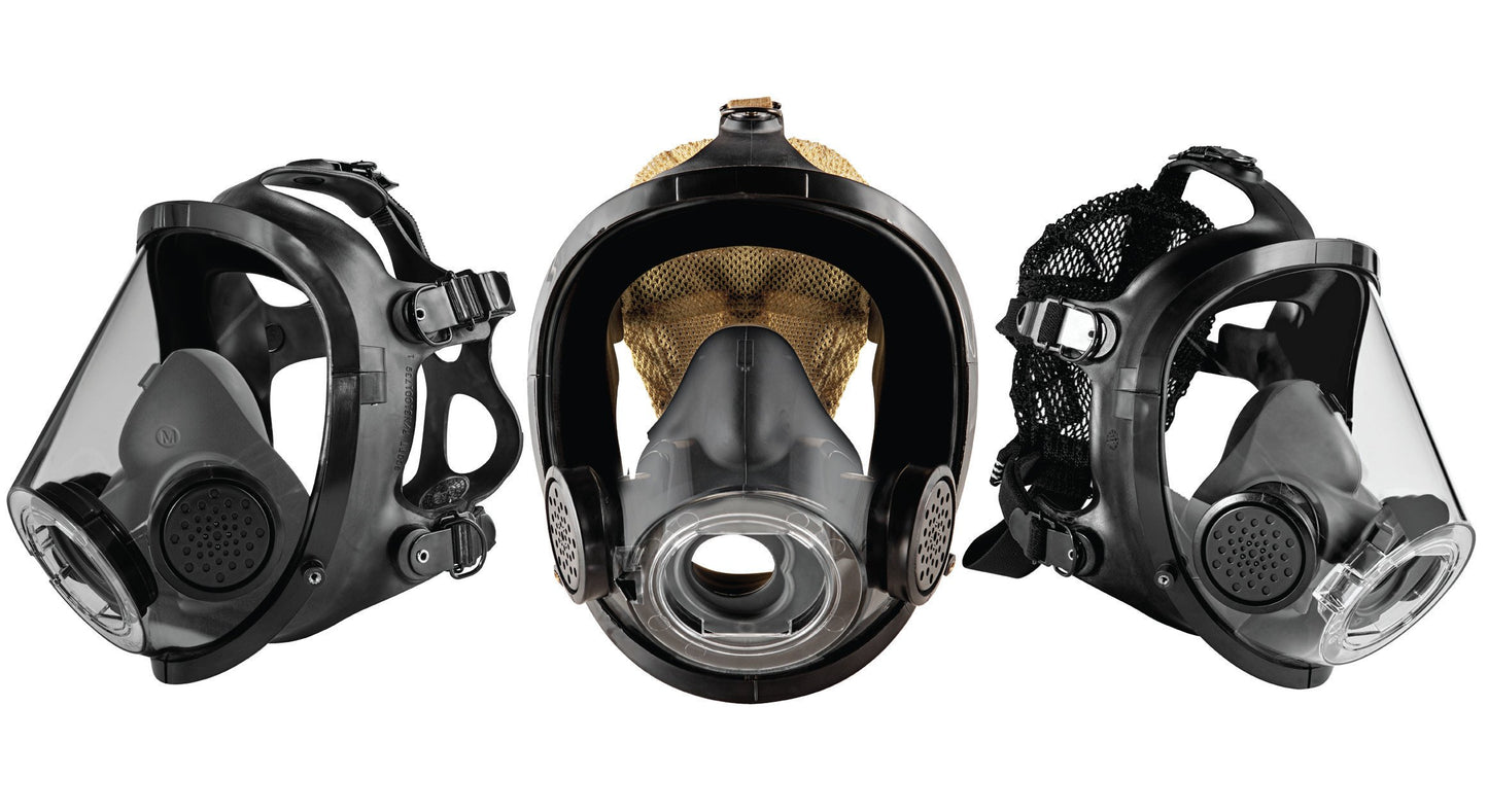 AV-3000 Facepiece with Kevlar Head Harness SureSeal Faceseal / Medium / Without Comm Bracket