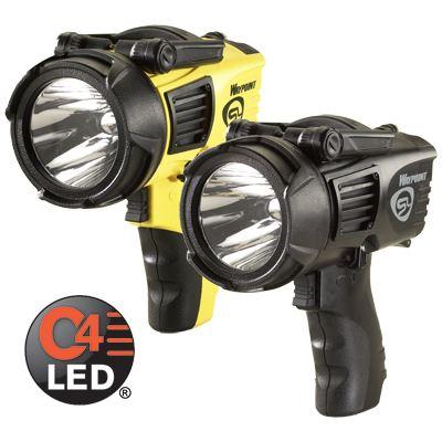 Waypoint LED Spotlight Yellow / Non-Rechargeable Runs off  12V DC Power Cord w/ Mount (included) or 4 C batteries (not included)