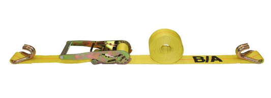 2" x 27' Ratchet Tie Down Strap with Double J Hooks