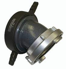 Elbow 30 degrees 6" NPT female swivel rocker lug x 5" Storz with lock  with 5" Storz Cap/cable