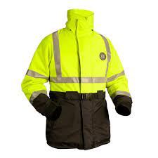 High Visibility Flotation Coat (Florescent Yellow Green)  Size Large