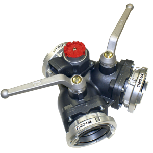 H600 - Super Flow 2-Way Ball Valves (Wyes) 4" Storz Inlet x (2) 4" Storz Outlets