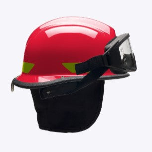 Urban Search & Rescue Helmet-Red with ESS Innerzone Goggles, Leather Brow Pad