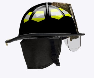 Ultra Lightweight Helmet, Black With Bourkes/ Yellow Silver Trim, Leather Brow Pad