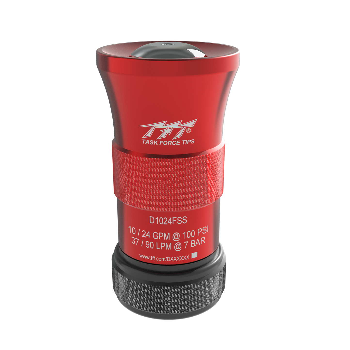 BARREL NOZZLE TIP 1.0"BSP RED NO BUMPER-10&24 GPM DUAL GALLONAGE W/SHUTOFF