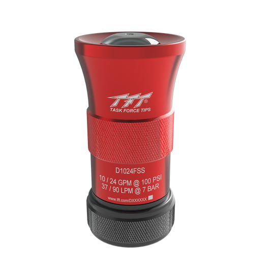 BARREL NOZZLE TIP 1.0"BSP RED NO BUMPER-10&24 GPM DUAL GALLONAGE W/SHUTOFF