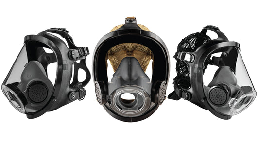 AV-3000 Facepiece with Kevlar Head Harness SureSeal Faceseal / Large / Without Comm Bracket