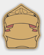 6" Gold Leaf Helmet Shield 6-GL-1
