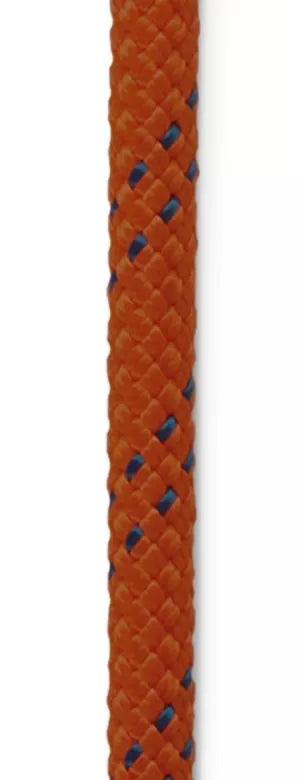 New England Ropes KM III 3/8 in (9.5 mm) / Orange / Blue Stripe / Per Foot-This product is not eligible for return.