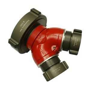 2-Way Siamese Clappered (2) 2.5" NH F RL Inlets / 5" Storz Lock Outlet