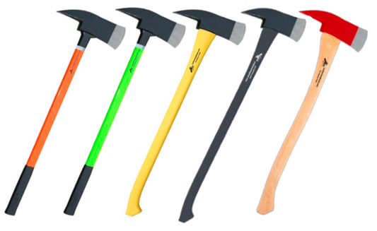 6# Pick Axe, OAL 36", Lime Fiberglass Handle with Flash Reflector & Rubber Grip