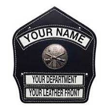 4,5,6" leather front with metal badge