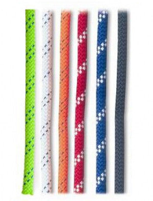 New England Ropes KM III 1/2 in (13 mm) / White / Blue Stripe / Per Foot -This product is not eligible for return.