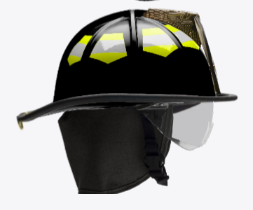 Ultra lightweight Helmet, Black, Retrack Visor Scotchlite Lime/Silver 6" Brass Eagle