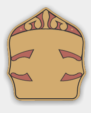 6" Gold Leaf Helmet Shield 6-GL-2