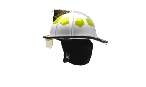 Fire Helmet, Structural,Fire Helmet, Structural, Lightweight UST, White, Fiberglass, NFPA Bourkes, 6" Brass Eagle
