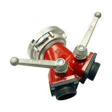 2-way ball valve 6" NH female swivel long handle x (2) 2.5" NH female swivel (LDH Wye)