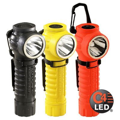 PolyTac 90 - Lithium Power Right Angle Polymer Flashlight Orange