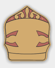 6" Gold Leaf Helmet Shield 6-GL-4
