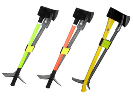 30" Halligan, 6# Flat Axe, Orange Handle, Reflector, Black Rubber Grip