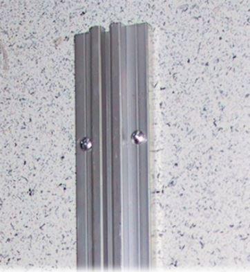 ADJUSTABLE SHELF CHANNELS Adjustable Base Channel w/Hardware - 72" L x 2" W x 5/8" H-3055-105-000