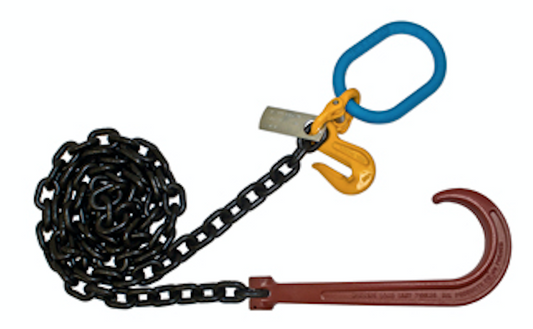 Chain with 15" J Hook; Grab Hook & Master Link 10'