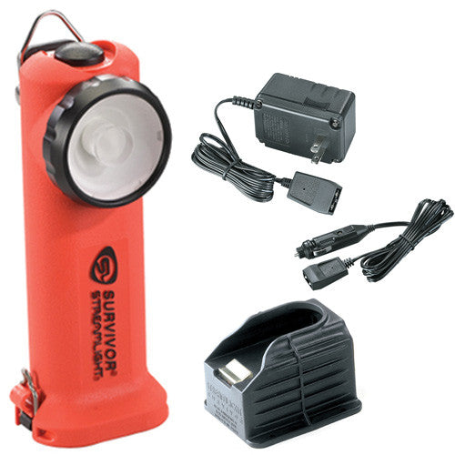 Survivor with Charger/Holder and 120V AC/12V DC cords Orange