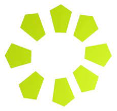 8 piece lime-yellow stripes
