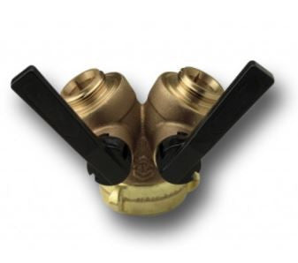 Brass Leader Line Wye 2.5NH x 1.5NH