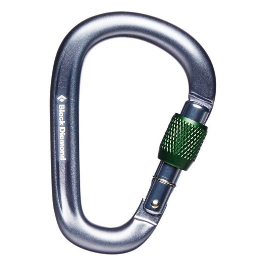 Black Diamond Pearlock Screwgate Carabiner-Gray
