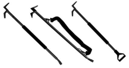 OAL 3', Black Powder Coat with Chisel End