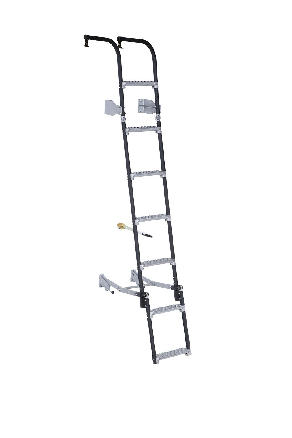 Quic-Ladder - 18 in. Width Swing Out & Down Vehicle Ladder Two Step Fold-Down & 7 Step Straight Section-3096-025-000