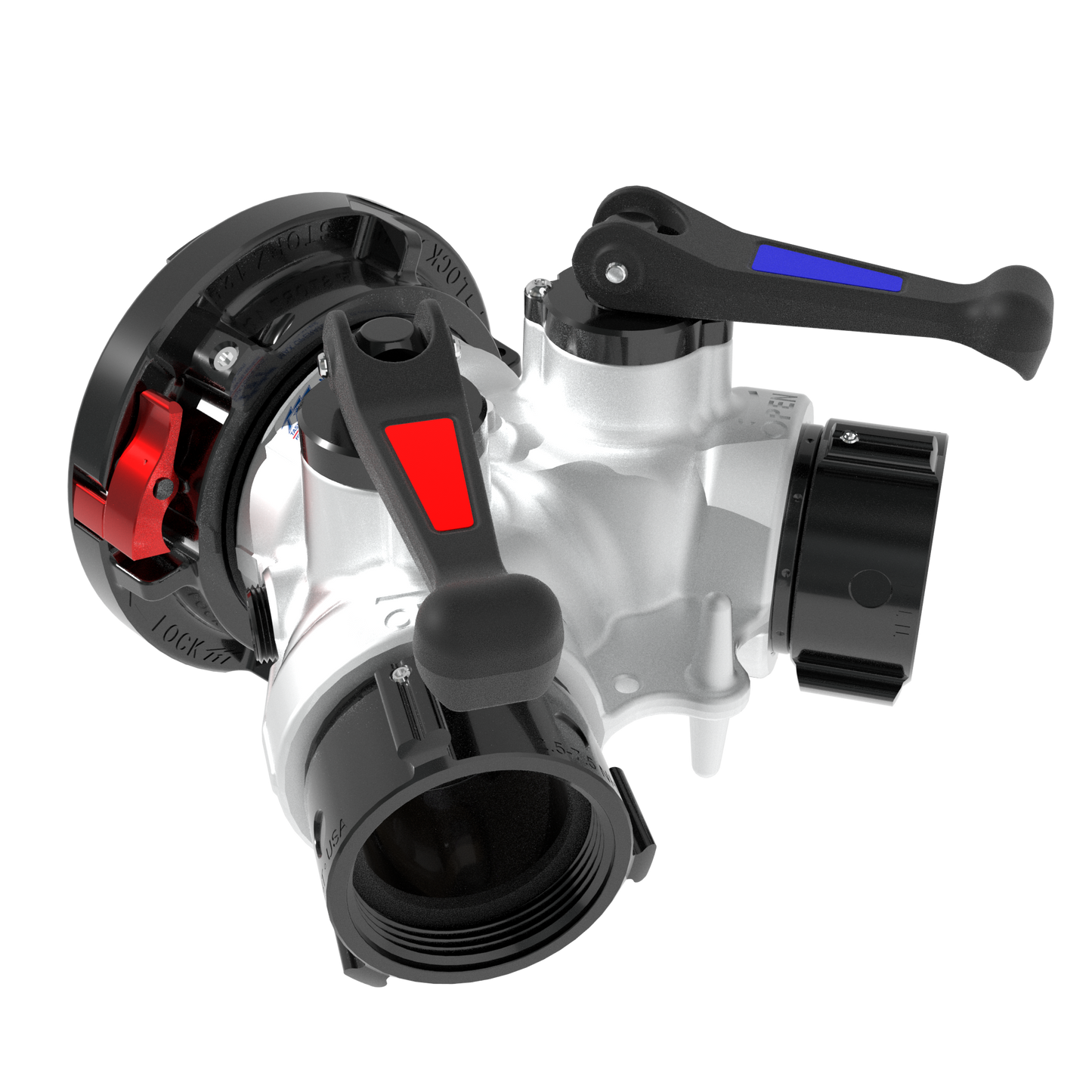 GATED SIAMESE 5"STORZ X 2.5"NHF-DUAL GATED FEMALE INLETS