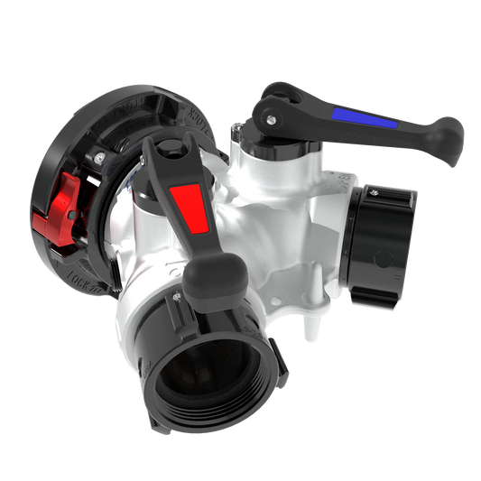 GATED SIAMESE 5"STORZ X 2.5"NHF-DUAL GATED FEMALE INLETS