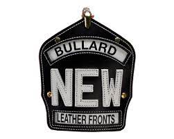 4,5,6" leather front with sewn or recesseed letters