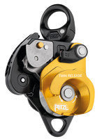 TWIN RELEASE releasable double progress capture pulley for haul system, 95% efficiency, NFPA  8-13 mm