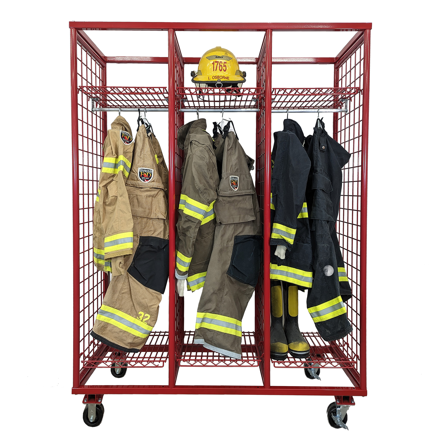 Circul-Air Mobile Gear Storage Lockers - Width ofLocker: 24", Number of Openings: 3 Lockers Wide,
