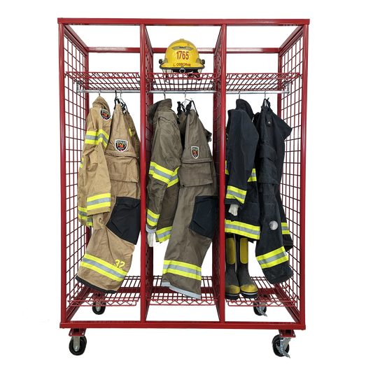 Circul-Air Mobile Gear Storage Lockers - Width ofLocker: 24", Number of Openings: 3 Lockers Wide,