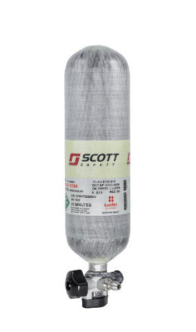 15 Year Carbon-Wrapped Cylinder & Valve Assembly 5500 PSI / CGA Threaded / 30 Minute