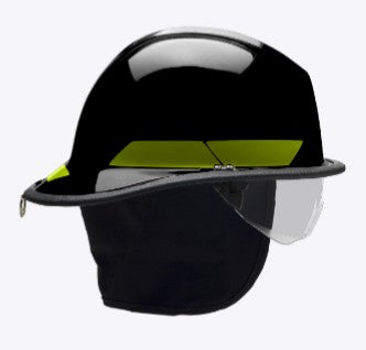 Bullard PXS Helmet, Black, Yellow Trim, Retrak Faceshield