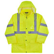 Glowear 8366 Lightweight Hi-Vis Rain Jacket. Type R, Class 3 XL