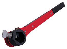 Harrington ratchet hydrant wrench fits pentagon nuts or square nuts