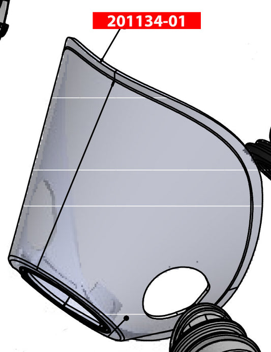 AV-3000 HT Facepiece Lense (Fenestra, Drilled)