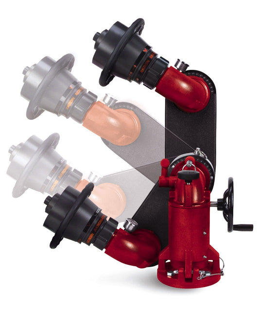 3433 Apollo Hi-Riser Dual-Inlet Portable and Deck Monitor w/Liftoff Direct Mount Ground Base Pipe Quad Stacked Tips and Style 5160 Nozzle