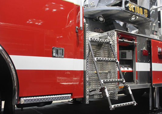 Quic-Ladder - 12 in. Width Swing Out & Down Vehicle Ladder Two Step Fold-Down & 2 Step Straight Section-3096-230-000