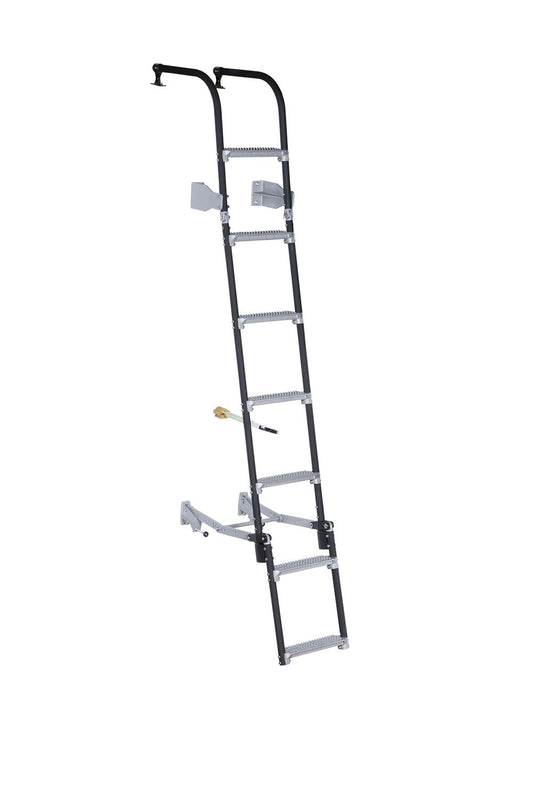 Quic-Ladder - 18 in. Width Swing Out & Down Vehicle Ladder Two Step Fold-Down & 4 Step Straight Section-3096-020-000