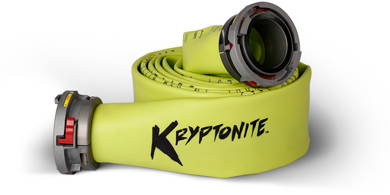 KRYPTONITE LDH SUPPLY HOSE - 5 INCH x 50 FT LENGTHS (STORZ COUPLED) Hi-Viz Green