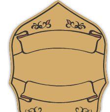 6" Gold Leaf Helmet Shield 6-GL-8