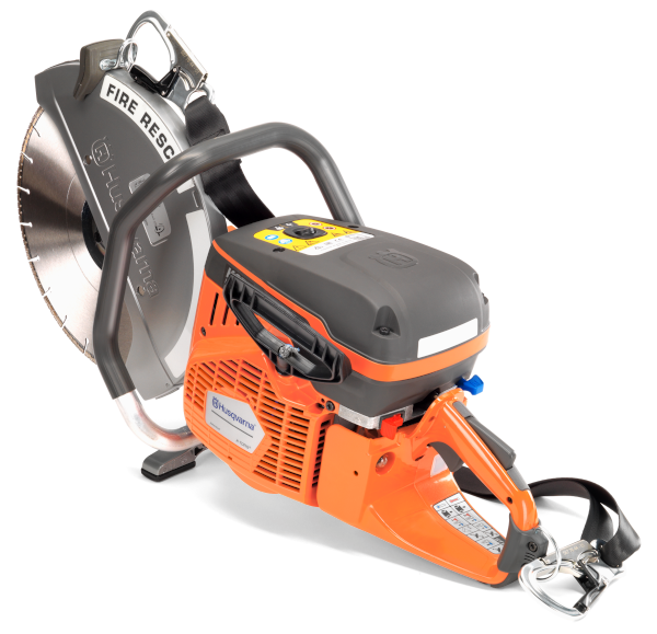 14" package with saw guard, special LED alkaline battery powered light, choice of 14x30 or 12x24 carbide tip blade, large D handle and FDNY designed & approved shoulder strap.