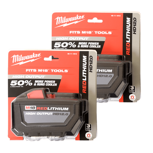 Milwaukee, 12Ah Batteries, (2 Pack)